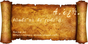 Almási Árpád névjegykártya