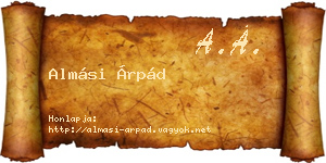 Almási Árpád névjegykártya