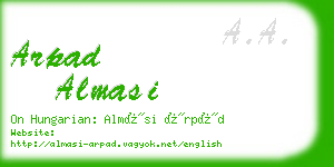 arpad almasi business card